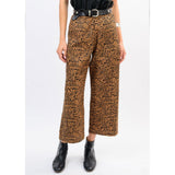 Black & Tan Patterned Barrel Pants