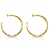 Sheila Fajl Small Everybody's Favorite Hoops in Brushed Gold Plate