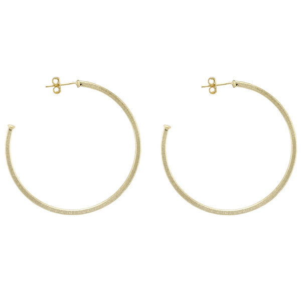 Sheila Fajl Perfect Hoops in Brushed 18K Gold Plate