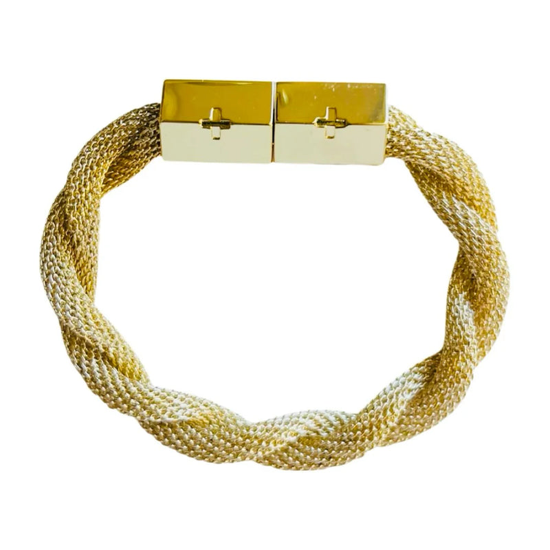 Holst + Lee Twisted Mesh Bracelet in Gold