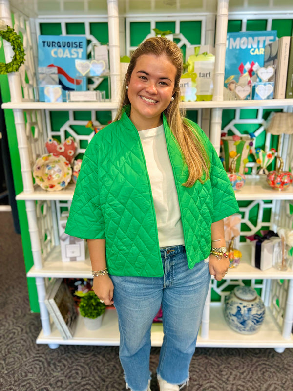 Penny Puffer in Kelly Green