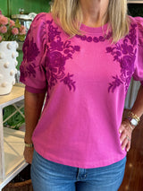 Trails of Flowers Knit Top