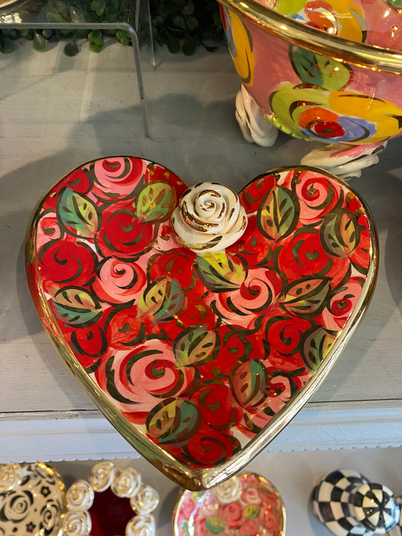 Mary Rose Young Rose Studded Heart Soap Dish