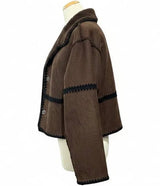 Dylan Casey Stitched Jacket in Cocoa