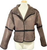 Dylan Casey Stitched Jacket in Cocoa