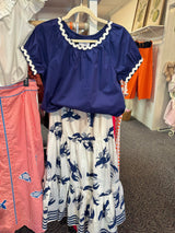 Navy Lobster Skirt