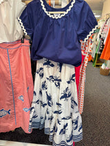Navy Lobster Skirt