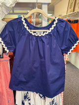 Navy Lucy Top