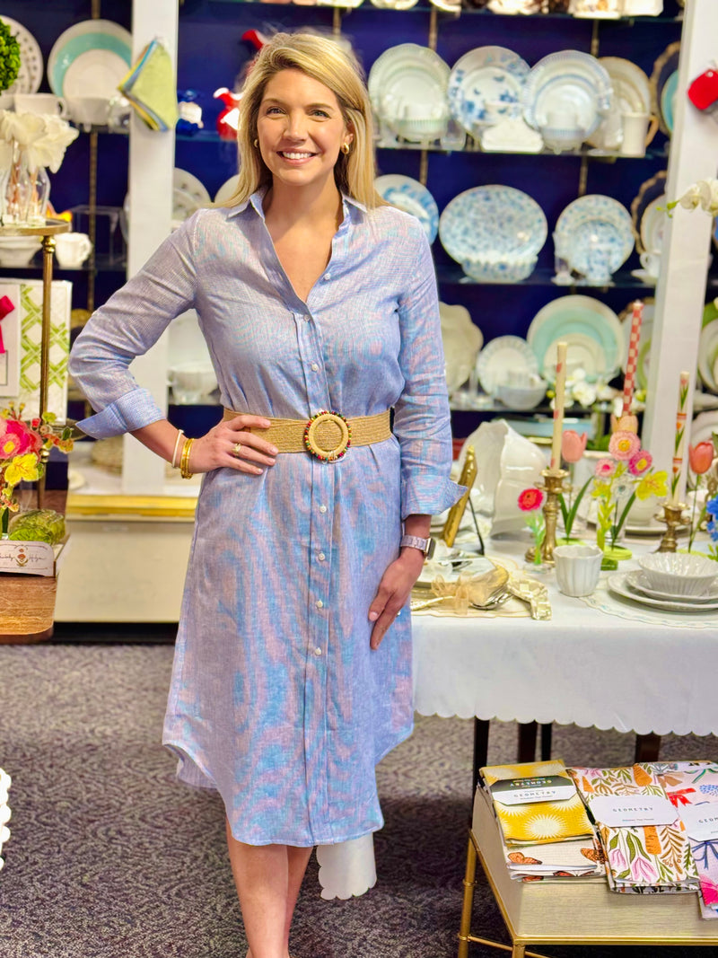 Chambray and White Stripe Dress