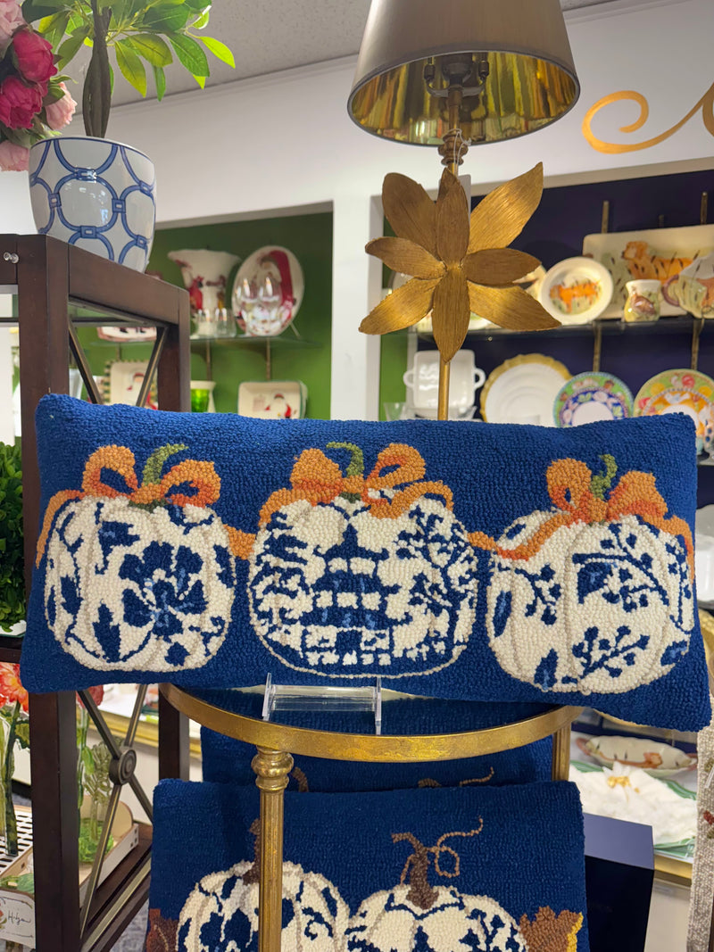 Larger Chinoiserie Pumpkin Pillow
