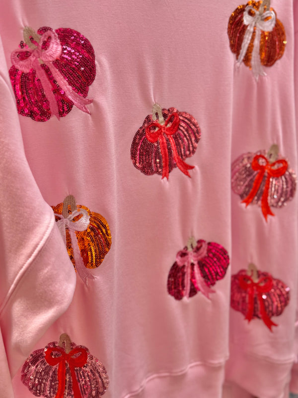 Pumpkin Bows Sparkle Sweatshirt