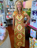 CK Bradley Tarpon Dress in Kilim Squash