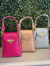Genuine Italian Leather Bumblebee Clutch + Crossbody (Multiple Color Options)