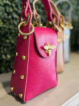 Genuine Italian Leather Bumblebee Clutch + Crossbody (Multiple Color Options)