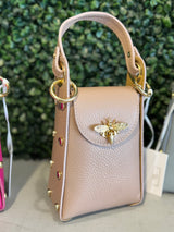 Genuine Italian Leather Bumblebee Clutch + Crossbody (Multiple Color Options)