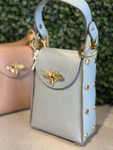 Genuine Italian Leather Bumblebee Clutch + Crossbody (Multiple Color Options)