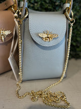 Genuine Italian Leather Bumblebee Clutch + Crossbody (Multiple Color Options)