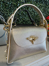 Genuine Italian Leather Bumblebee Mini Bag (Multiple Color Options)