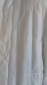 Cotton Baby Cord Cardi in Coconut Cream