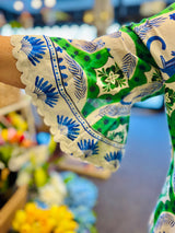 Monkey Chinoiserie Como Midi Dress