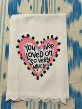 Scalloped Tea Towel (Multiple Style Options)