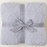 Barefoot Dreams CozyChic Diamond Weave Blanket in Oyster