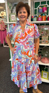 Jude Connally Portia Dress in Butterfly Mosaic Gold