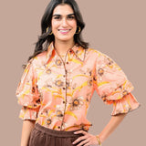 Madi Floral Collar Top