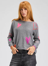 ZP Intarsia Hearts Sweater