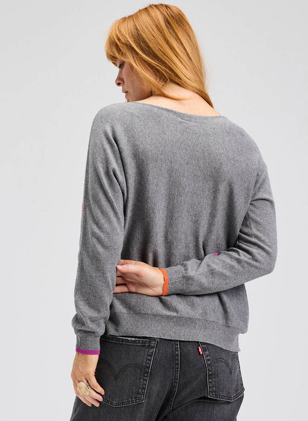 ZP Intarsia Hearts Sweater
