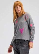 ZP Intarsia Hearts Sweater