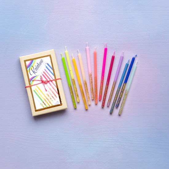 Rainbow Birthday Candle Boxed Set of 24