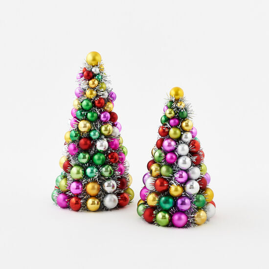 Tinsel Ball Topiary Tree - Two Size Options