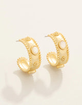 Spartina Mercer House Hoop Earrings in Mother of Pearl