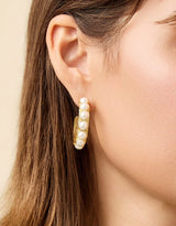 Spartina Anna Hoop Earrings in Pearl
