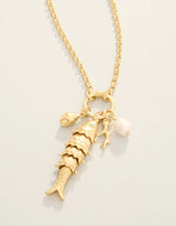 Spartina "Here Fishy" Necklace in Gold