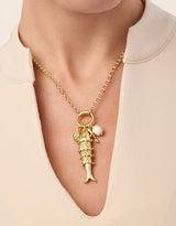 Spartina "Here Fishy" Necklace in Gold