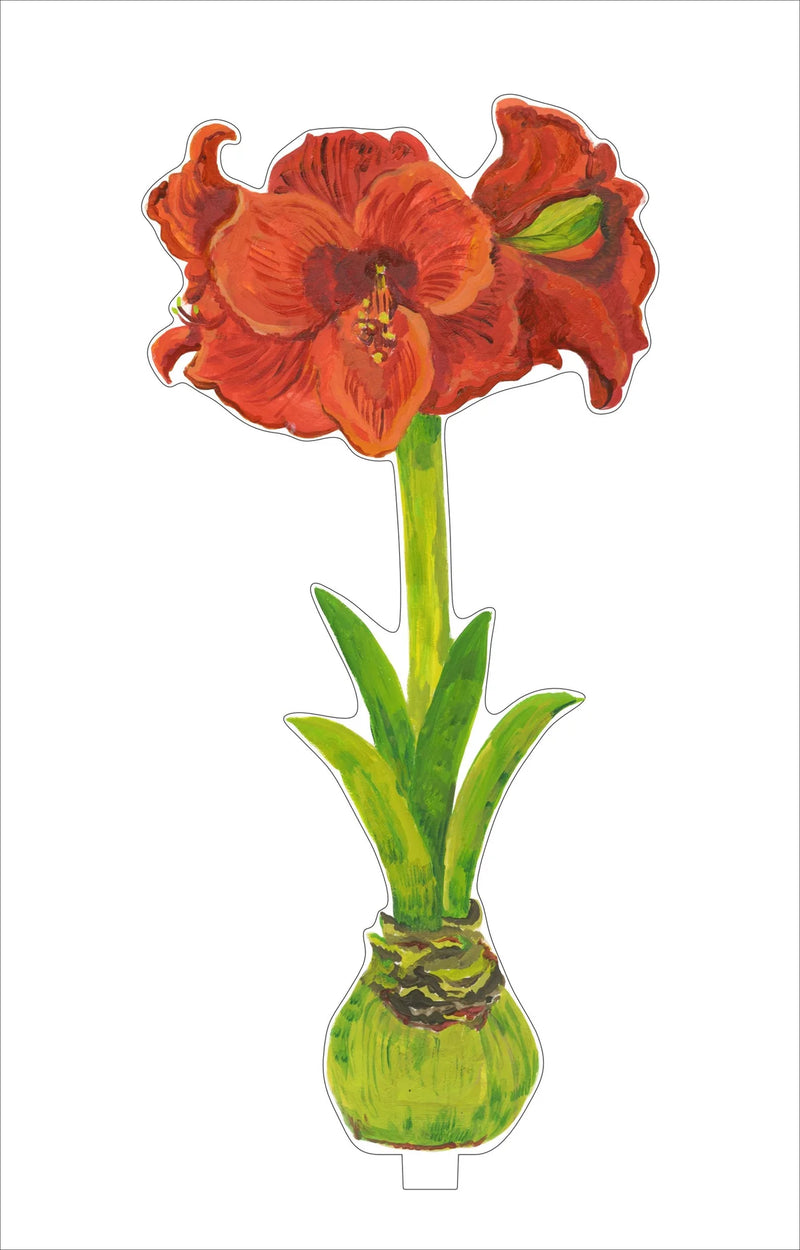 Acrylic Red Orange Amaryllis (Two Size Options)