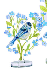 Acrylic Small Chicakadee and Forget Me Nots
