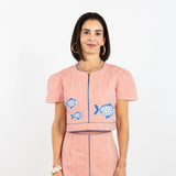 Emmy Top in Fish Applique