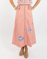 Emmy Skirt in Fish Applique