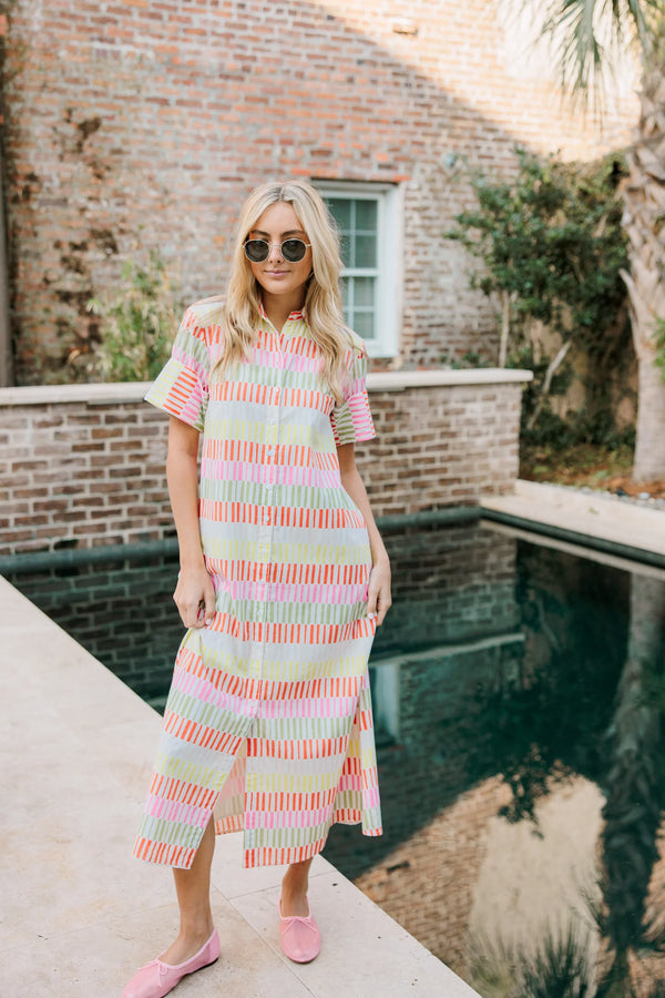Livro Gibbons Dress in Sherbert Stripes