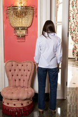 House of MBR Classic White Lana Relaxed Shirt