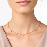 Julie Vos Laurel Delicate Charm Necklace in Cubic Zirconia