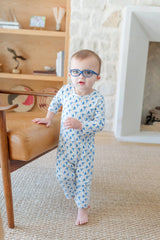 Lila + Hayes Thompson Boy Pima Cotton Romper in Mallard Ducks