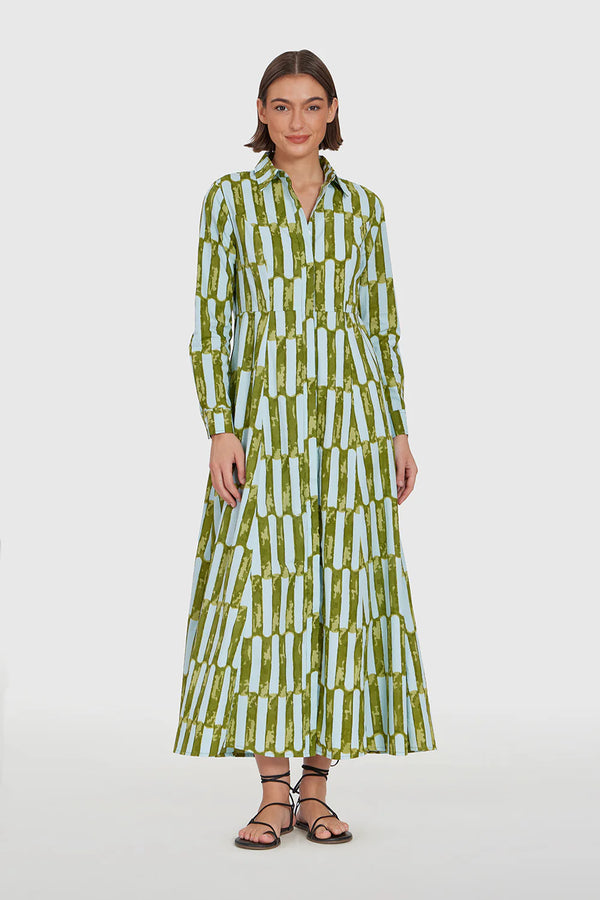 LIVRO Classic Shirtdress in Sirocco Green