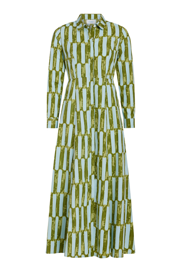 LIVRO Classic Shirtdress in Sirocco Green