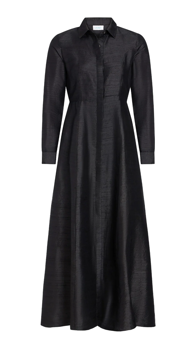 LIVRO Black Classic Shirtdress