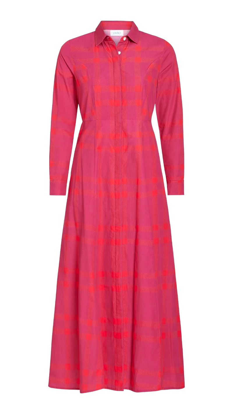 LIVRO Hollyberry Check Classic Shirtdress
