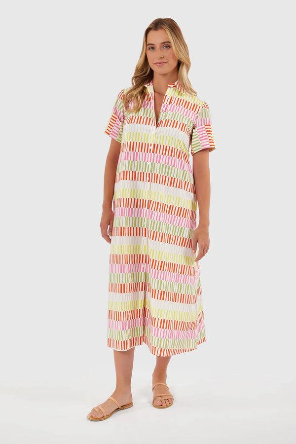 Livro Gibbons Dress in Sherbert Stripes